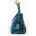 Женская сумка из натуральной кожи голубая