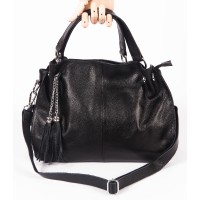 Женская сумка из натуральной кожи черная