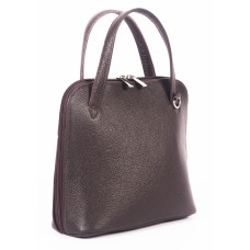 Женская сумка кожаная темно-коричневая