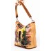 Женская сумка кожаная с росписью