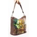 Женская сумка кожаная с росписью